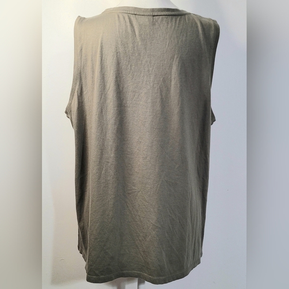 Chico Womens Sleeveless Tank-Top Size XL Olive Green w/ Stiching - Picture 5 of 12
